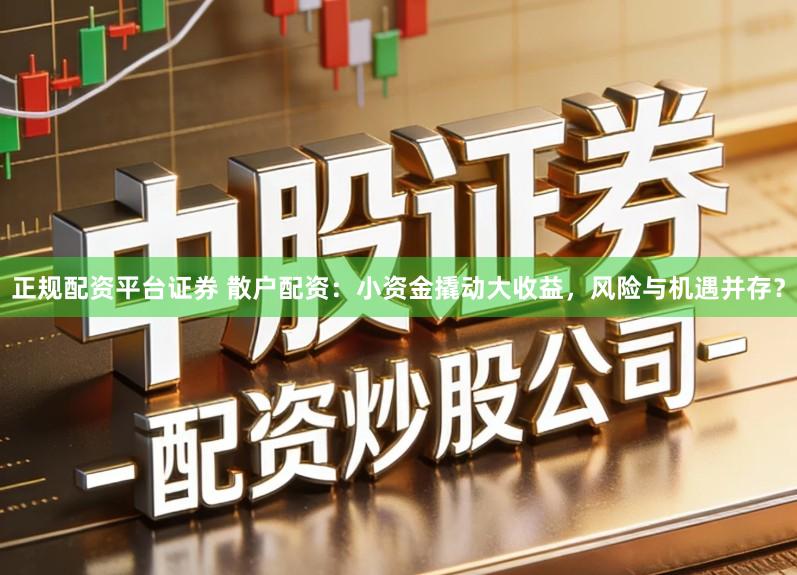 正规配资平台证券 散户配资：小资金撬动大收益，风险与机遇并存？