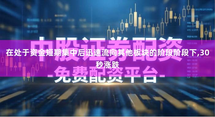 在处于资金短期集中后迅速流向其他板块的阶段阶段下,30秒涨跌